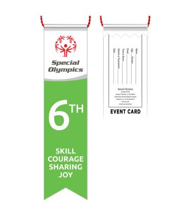 6th Place Special Olympics Ribbon