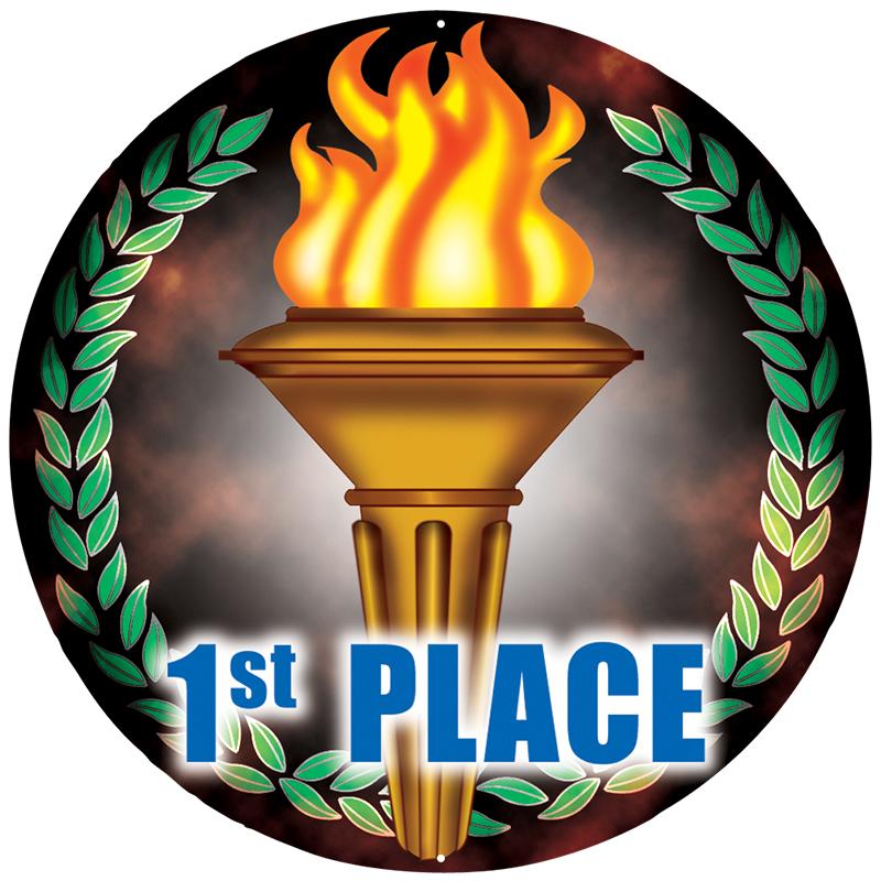 2" 1ST PLACE TORCH STICKER