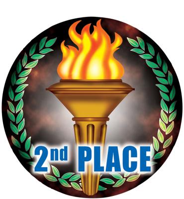 2" 2nd Place Torch Sticker
