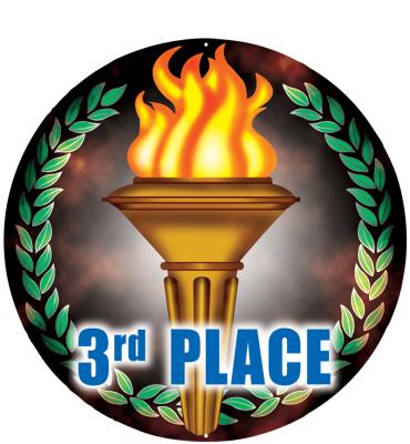 2" 3rd Place Torch Sticker