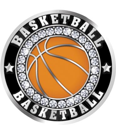 2" Basketball Ice Sticker