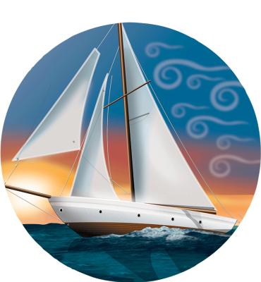 2" Sailboat Sticker