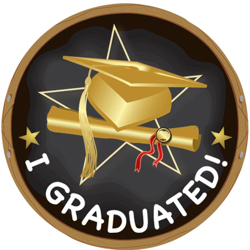2" I GRADUATED STICKER