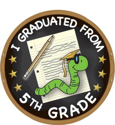 2" 5th Grade Graduation Sticker