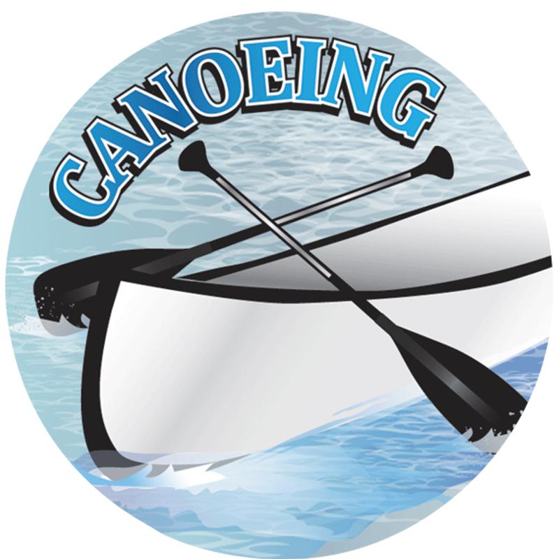 2" CANOEING STICKER