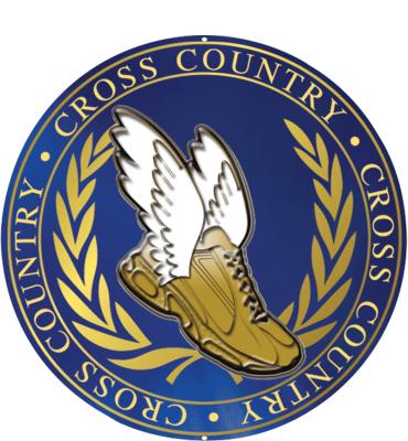 2" Cross Country Wreath Sticker