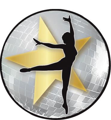 2" Dance Female Mirror Ball Sticker