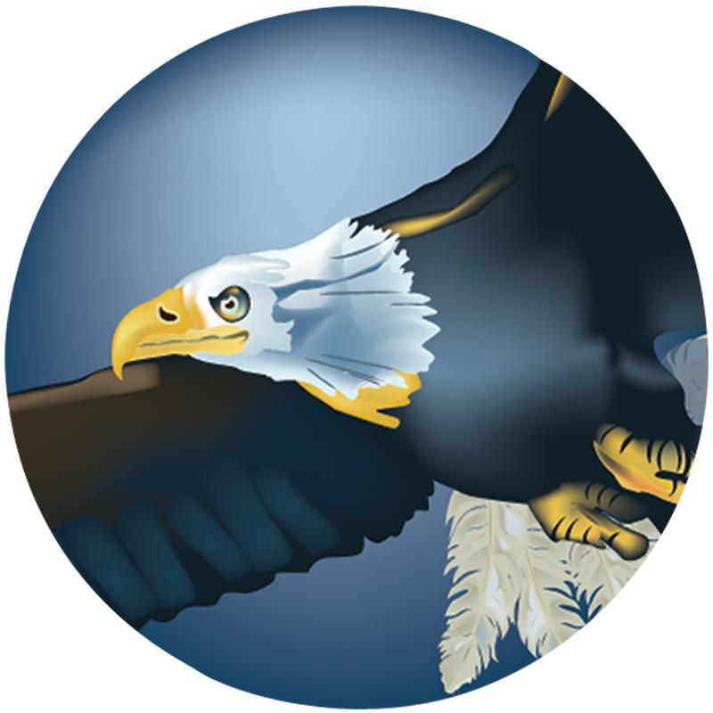 2" SOARING EAGLE STKR