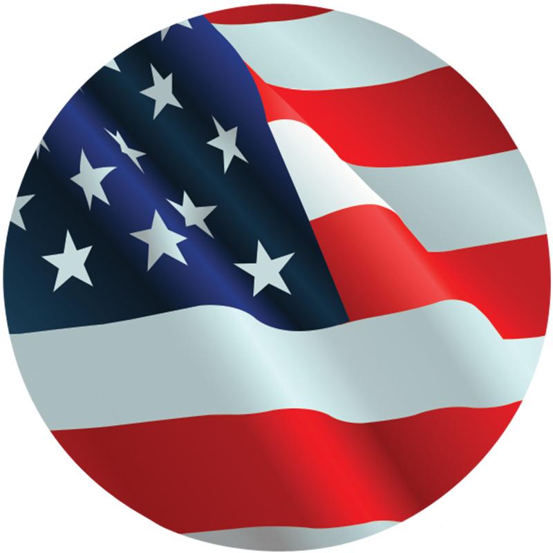 2" AMERICAN FLAG STICKER