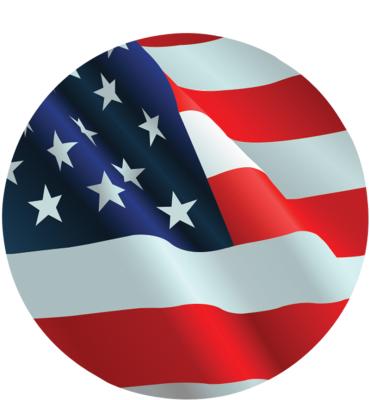 2" American Flag Sticker