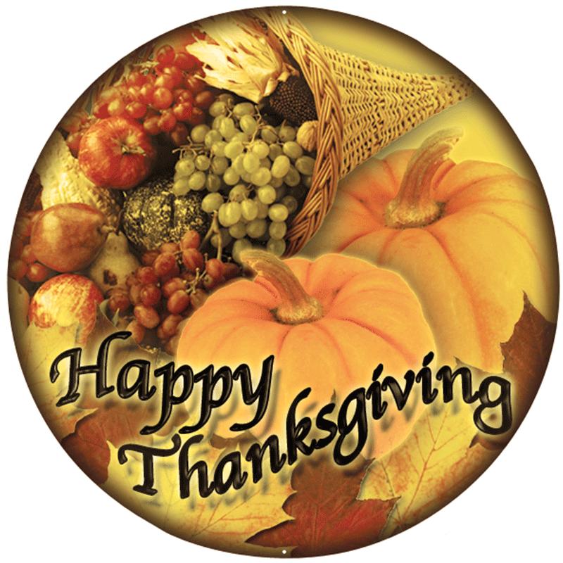 2" HAPPY THANKSGIVING STICKER