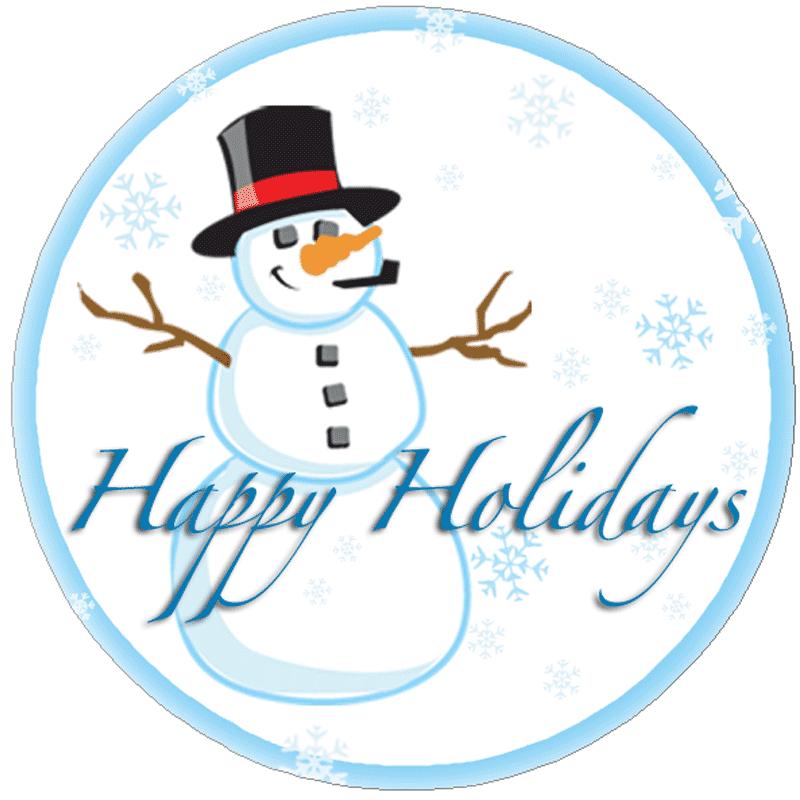 2" HAPPY HOLIDAYS STICKER