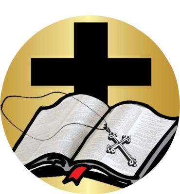 2" Open Bible With Cross Sticker