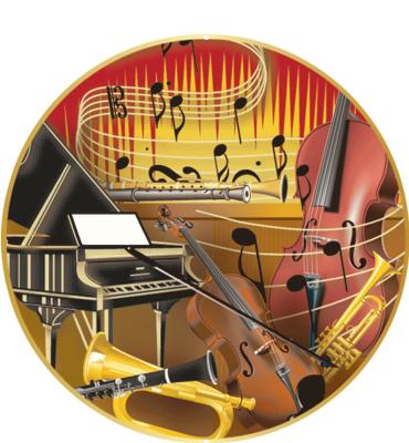 2" Musical Instruments Sticker