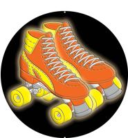 2" Roller Skates Sticker