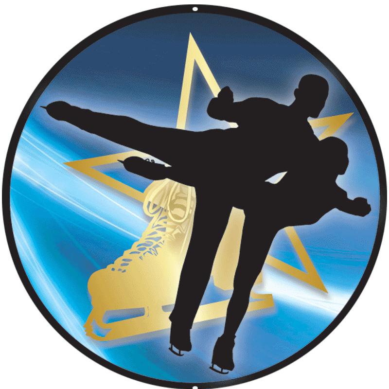 2" SKATING PAIRS STICKER