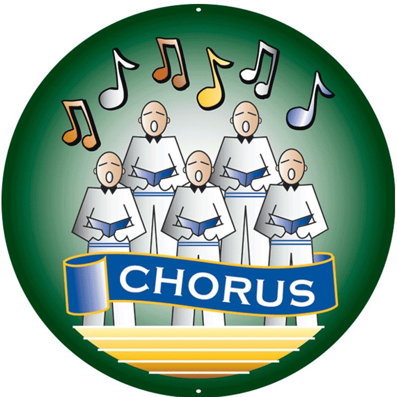 2" CHORUS BANNER GREEN STICKER