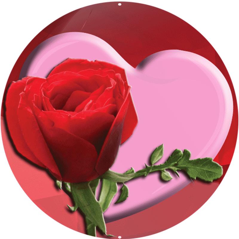 2" VALENTINES DAY HRT/ROSE STK
