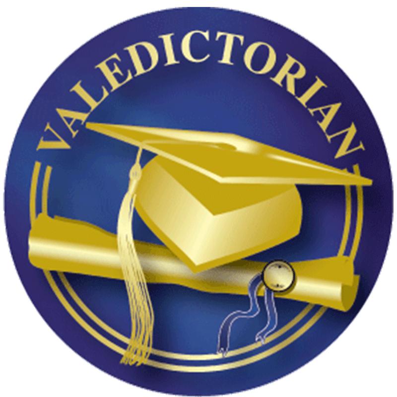 2" VALEDICTORIAN STICKER