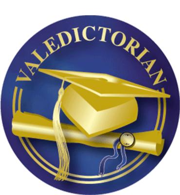 2" Valedictorian Sticker