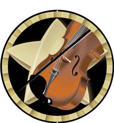 2" Violin Star Sticker
