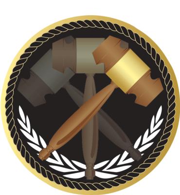 2" Debate Gavels Sticker