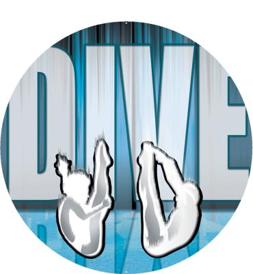 2" Diving Sticker