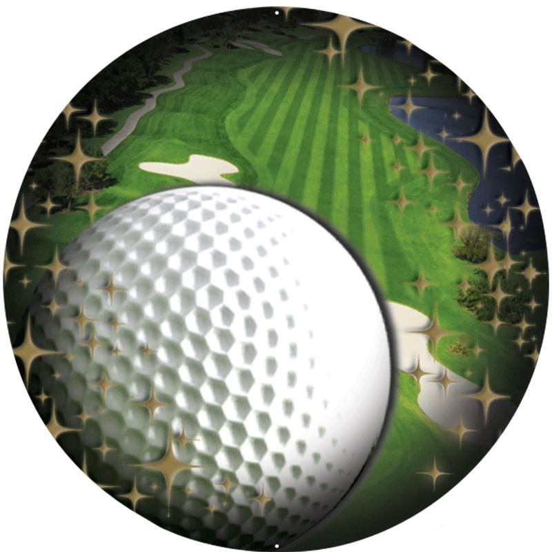 2" GOLF BALL AND GREEN STKR