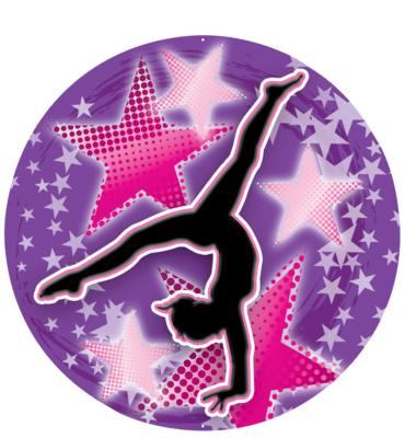 2" Gymnastics Confetti Sticker