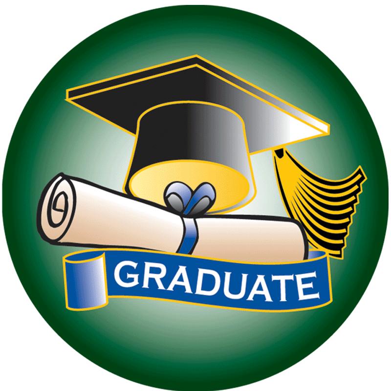 2" GRADUTE CAP/DIPLOMA STKR