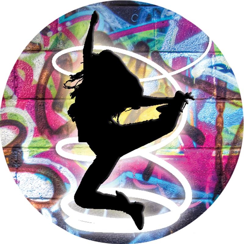 2" HIP HOP FEMALE GRAFFITI STK