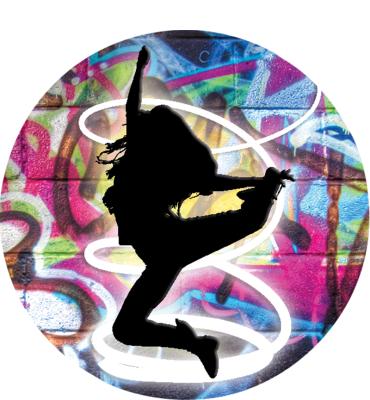 2" Hip Hop Female Graffiti Sticker