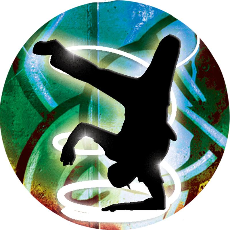 2" HIP HOP MALE GRAFFITI STKR