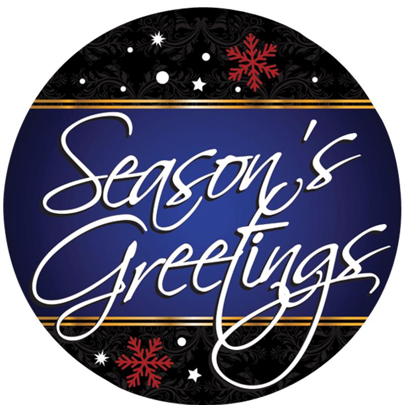 2" SEASONS GRETTINGS STICKER