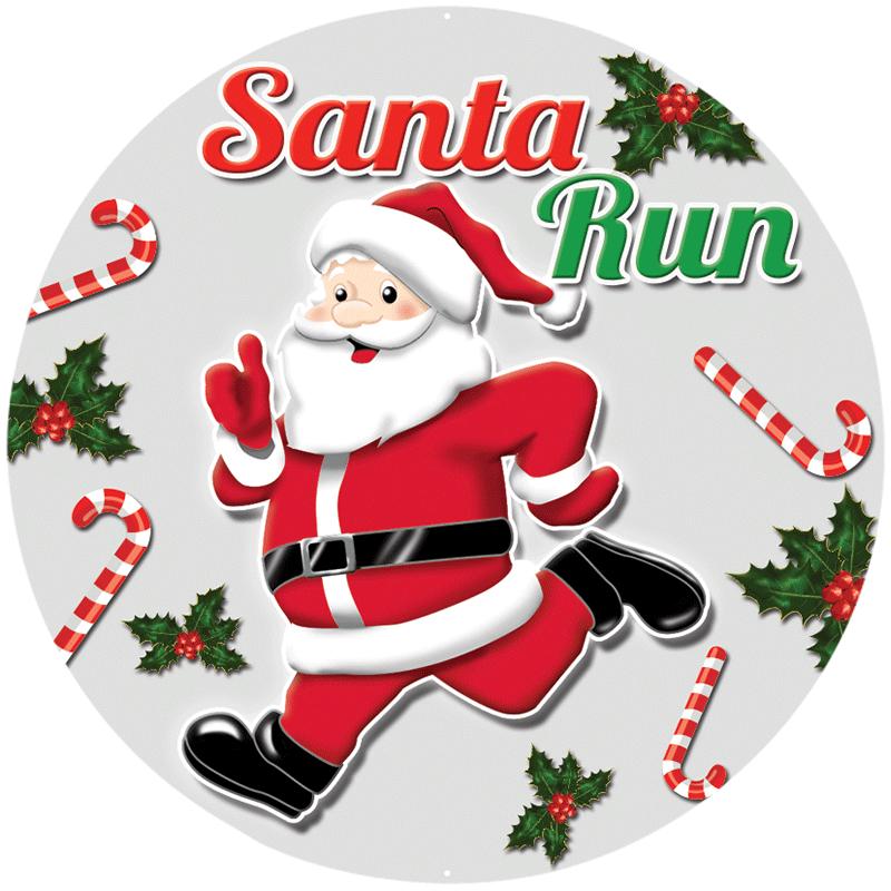 2" SANTA RUN STICKER