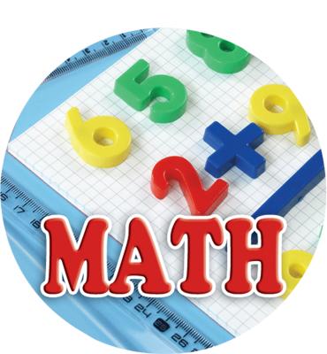 2" Math Number Blocks Sticker