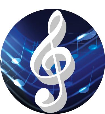 2" Music Majestic Sticker