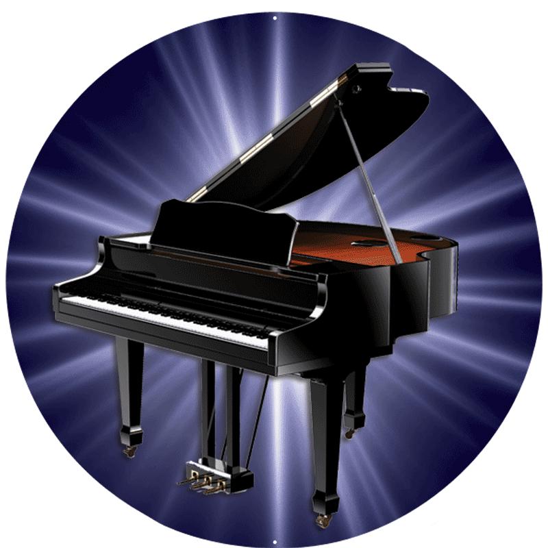 2" PIANO BLUE BURST STICKER