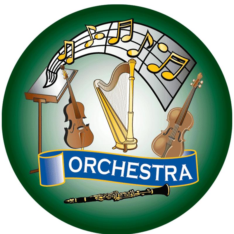 2" ORCHESTRA BANNER GREEN STKR
