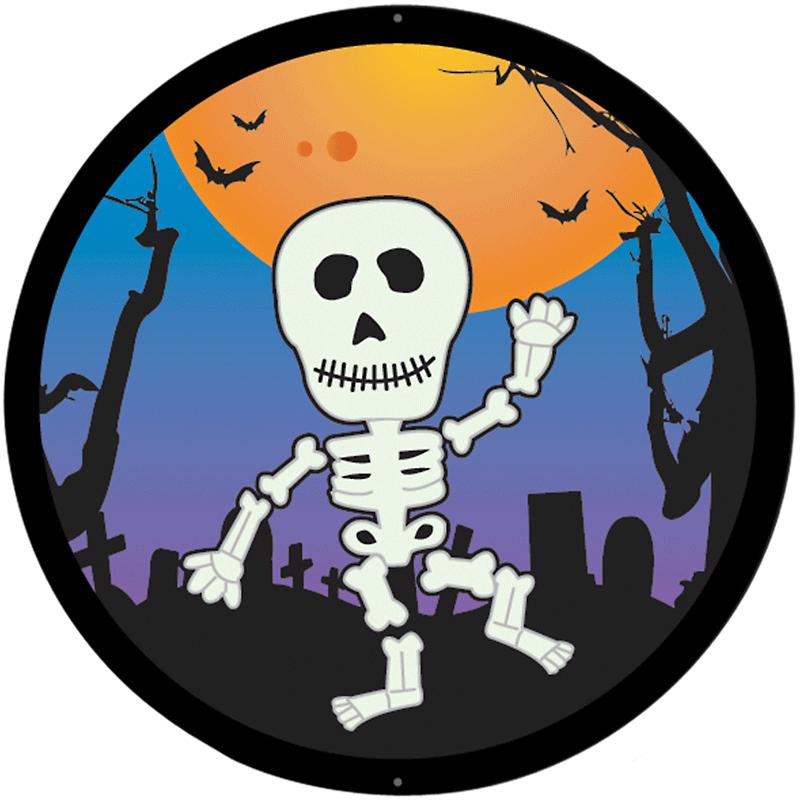 2" HALLOWEEN SKELETON STICKER