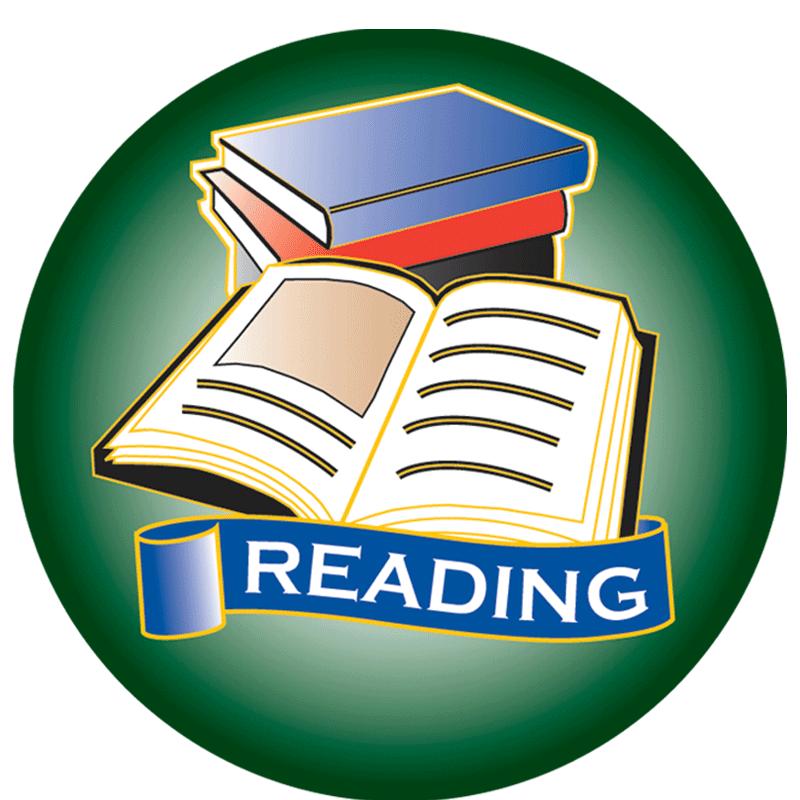2" READING OPEN BOOK STICKER