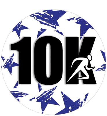 2" 10K Blue Stars Sticker