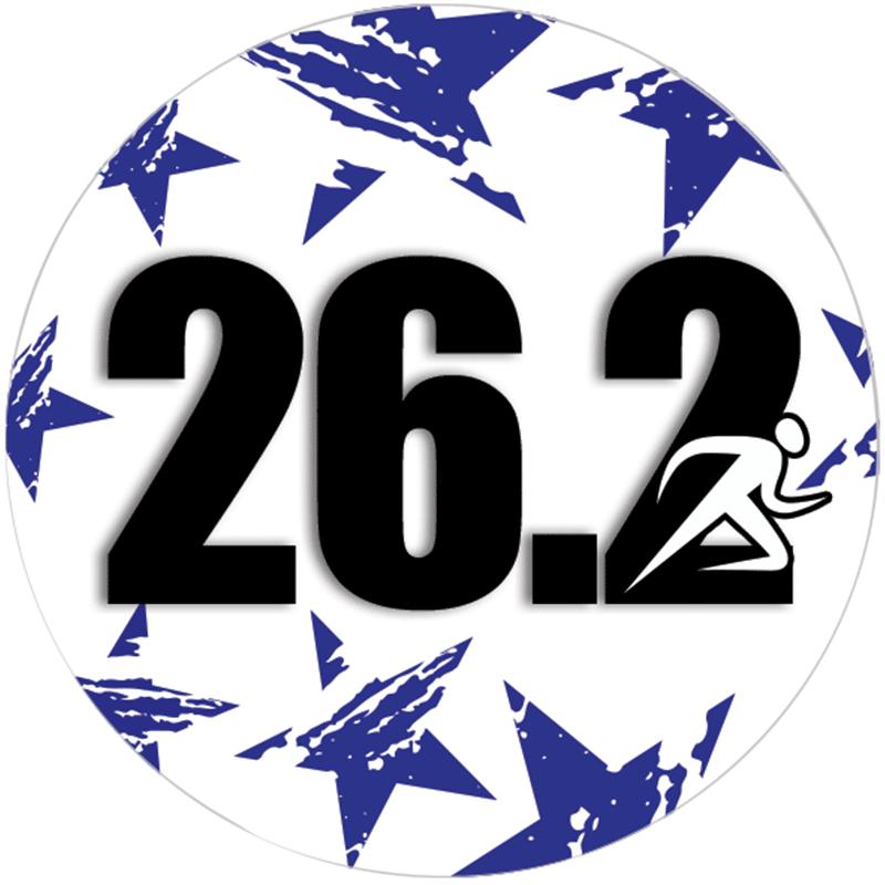 2" 26.2 MILES BLUE STARS STKR