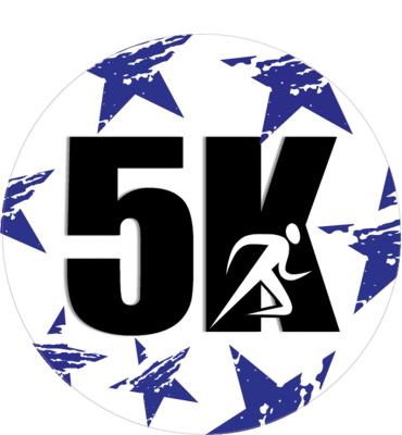 2" 5K Blue Stars Sticker
