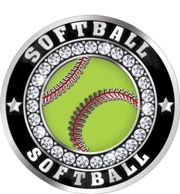 2" Softball Ice Sticker