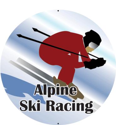 2" Alpine Skiing Sticker
