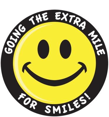 2" Extra Mile Smiley Sticker