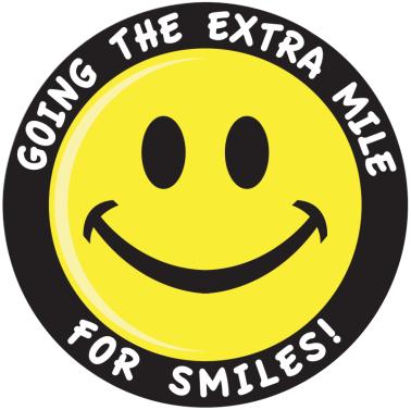 2 Extra Mile Smiley Sticker