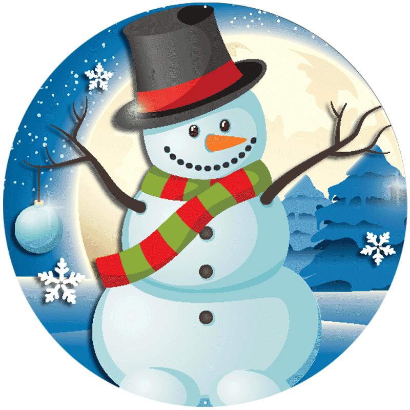 2" SNOWMAN STICKER