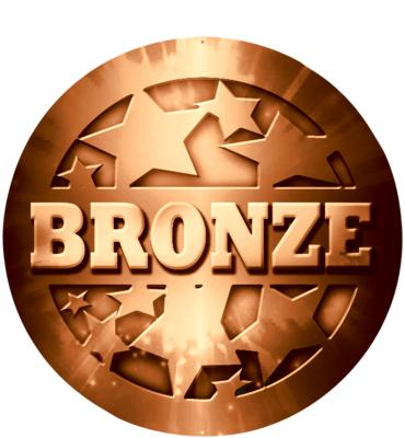 2" Bronze Star Sticker